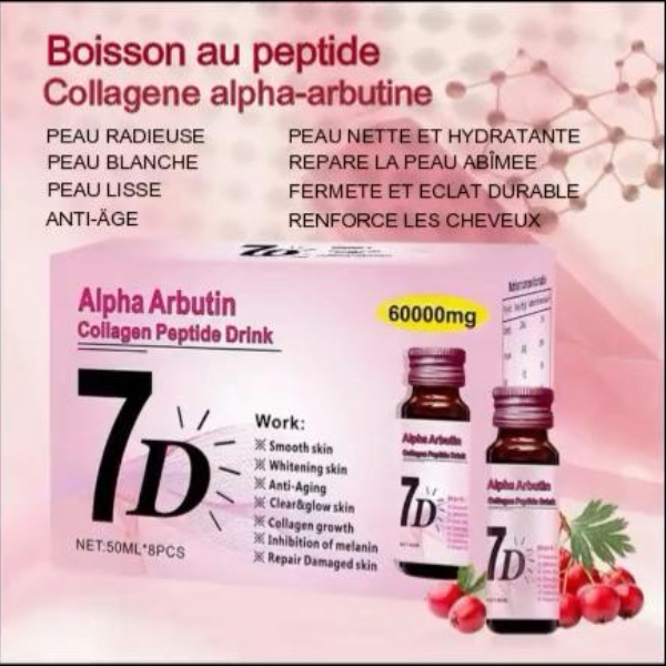 Duozi - Chiselan - 7D - Alpha Arbutin Collagen Peptide à boire - 50ml X 8 flacons---feelnbeauty Duozi - Chiselan - 7D - Alpha Arbutin Collagen Peptide à boire - 50ml X 8 flacons