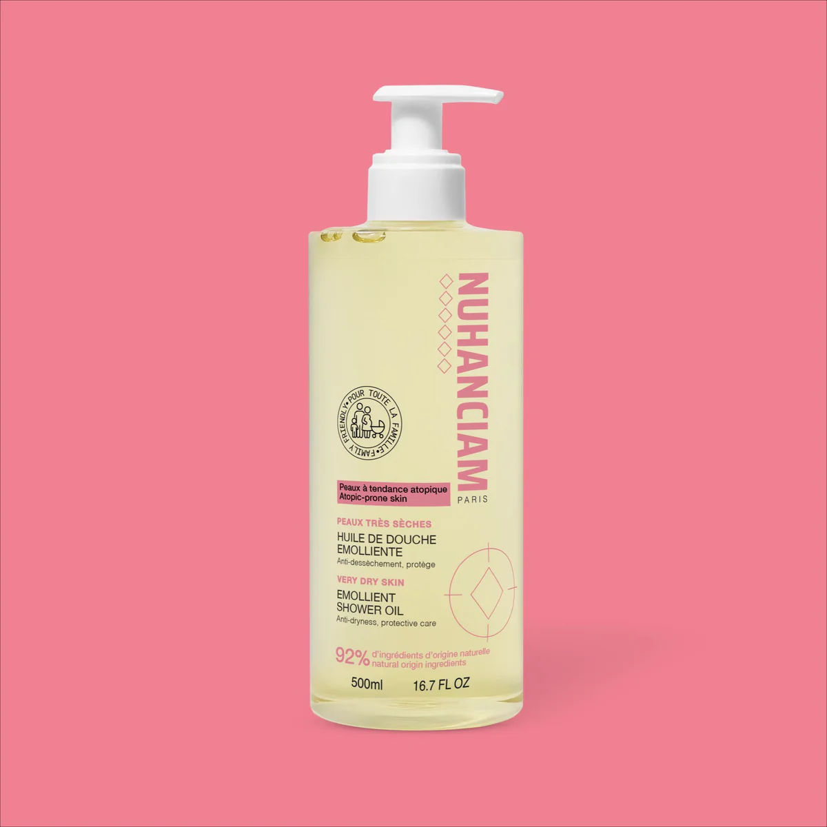 Nuhanciam – HUILE DE DOUCHE EMOLIENTE & LAVANTE- 500ml Nuhanciam – HUILE DE DOUCHE EMOLIENTE & LAVANTE- 500ml